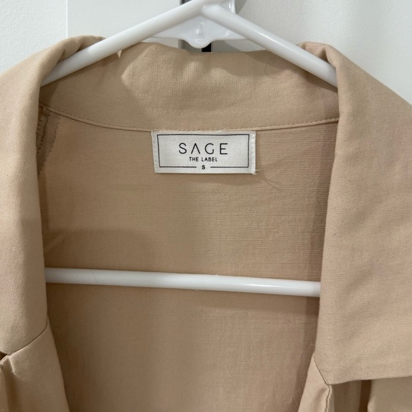 Sage the Label Gwyneth Tan Tie-Back Trench Coat - Picture 6 of 7